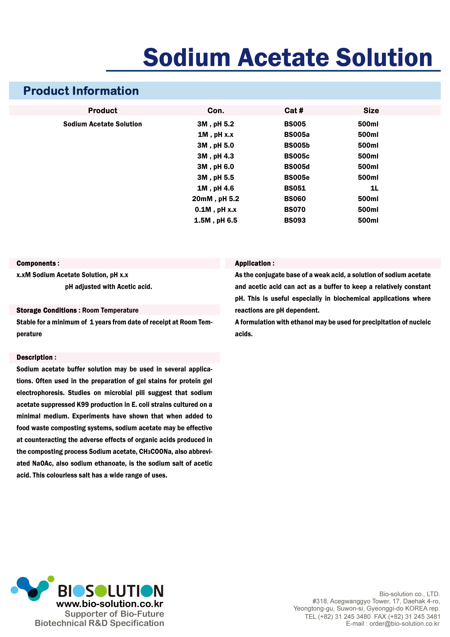 plataforma puñetazo Incentivo BS093] 1.5M Sodium Acetate, pH 6.5 | Biosolution